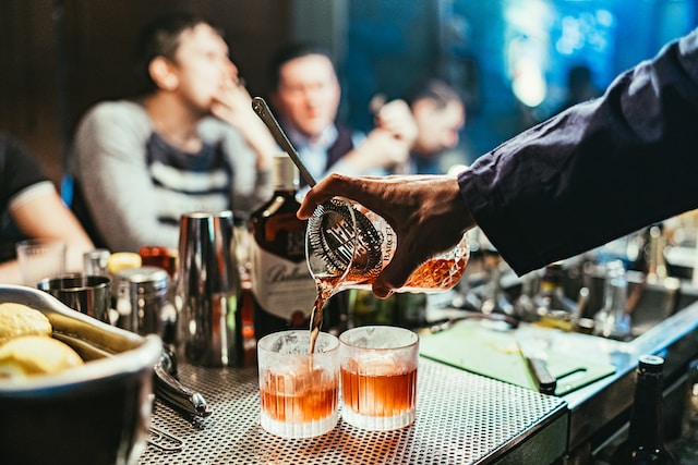 bartender pouring drink