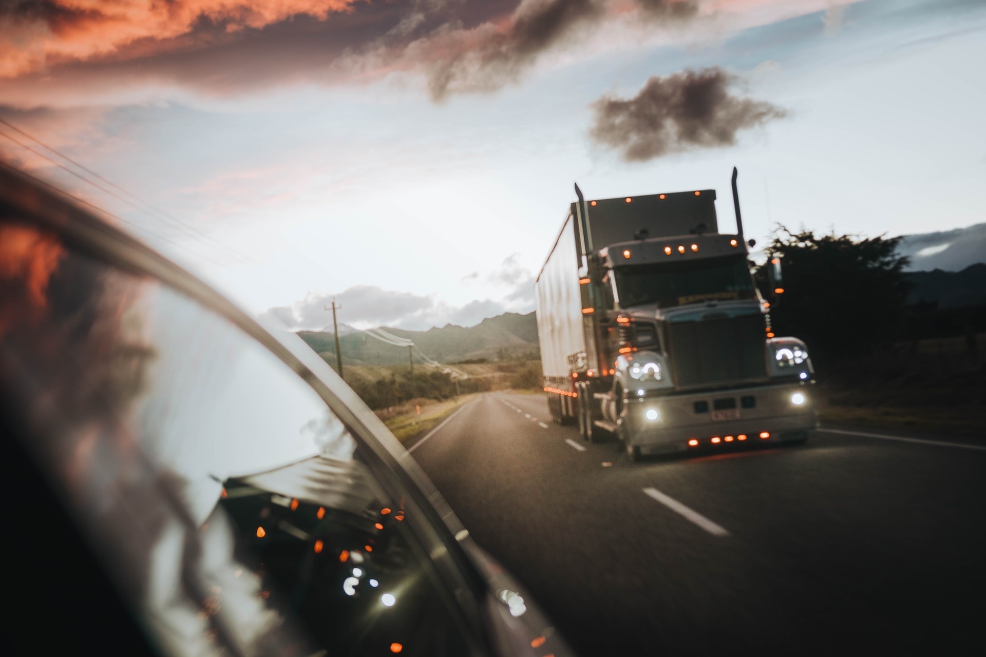 truck on the expressway