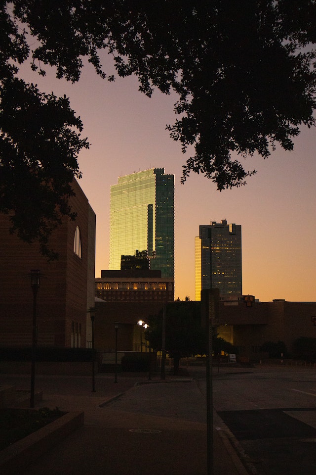 Fort Worth, Texas in the evening