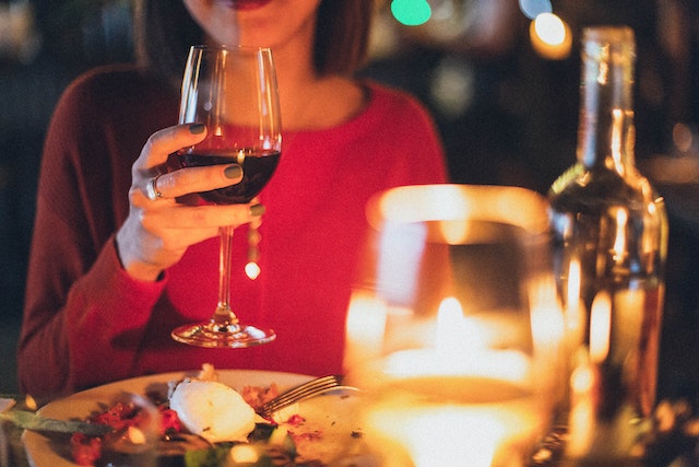 woman drinking alcohol