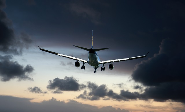 Plane in flight