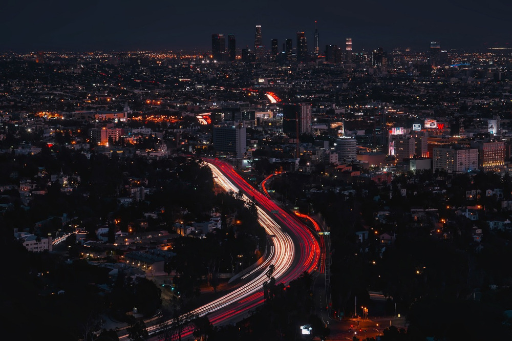 Los Angeles, California at night