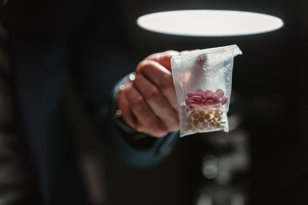 Drugs in plastic bags
