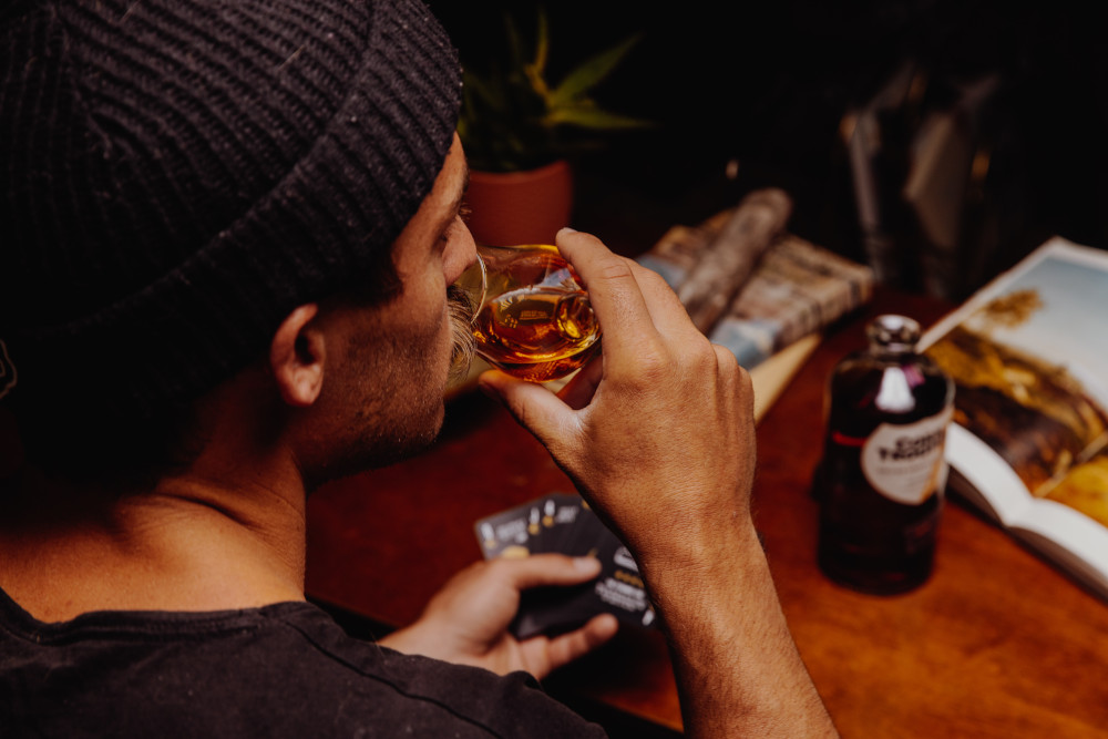 Man taking a shot