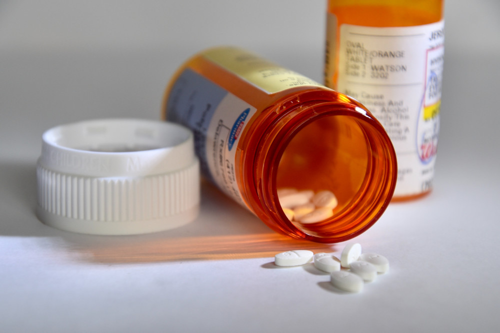A spilled bottle of pills