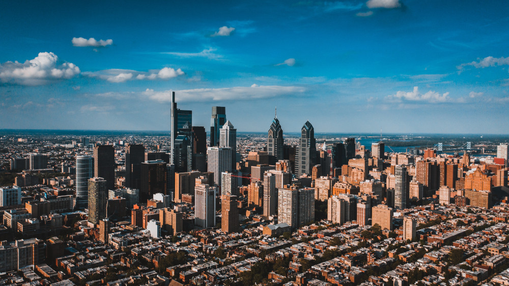 Philadelphia city view from above