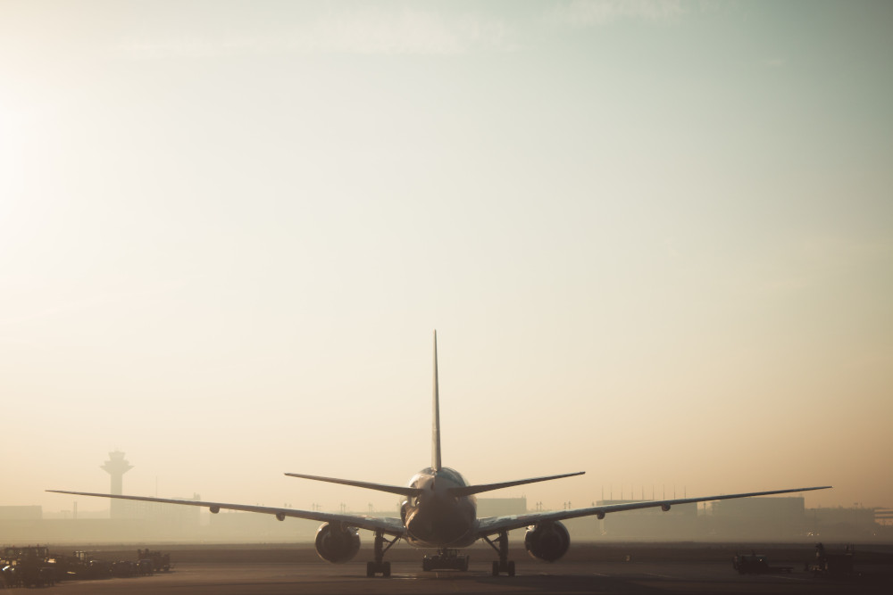 Plane on the runway