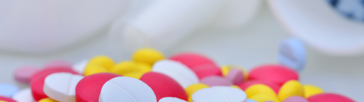 Assorted pills of different colors
