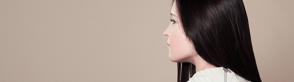 Woman with long black hair