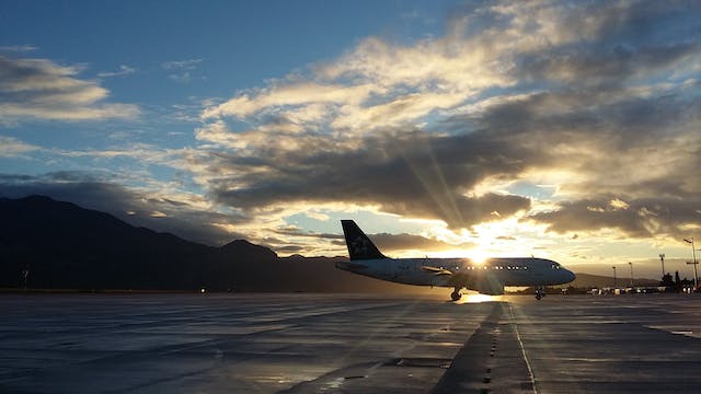 Airplane waiting on the tarmac