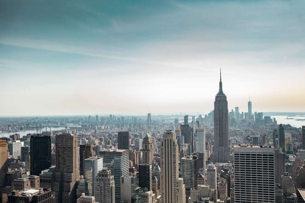 aerial view of new york