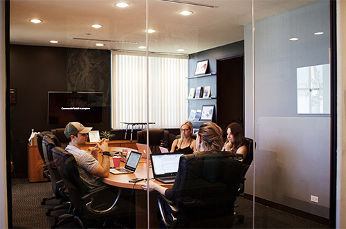 employees in conference room