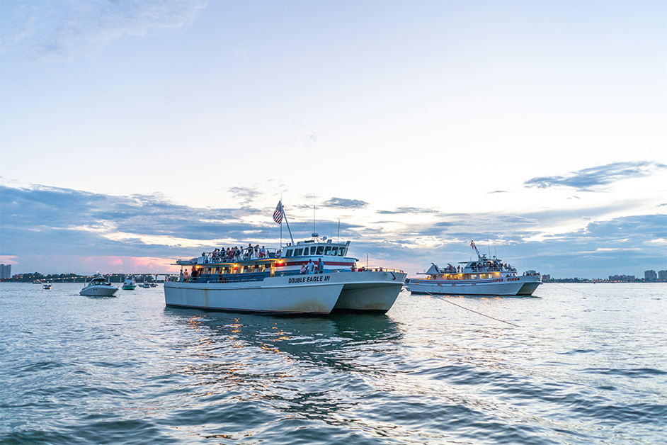 ferries on the lakes