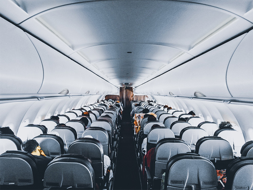 inside of airplane