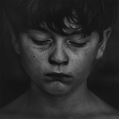 little boy crying