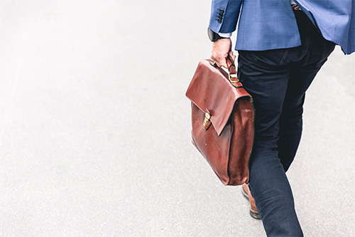 man holding briefcase