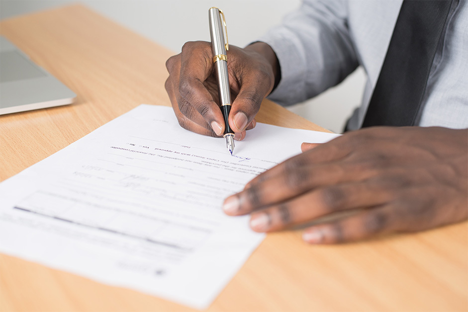 medical review officer signing paperwork