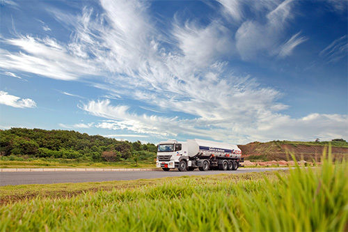 truck on the highway