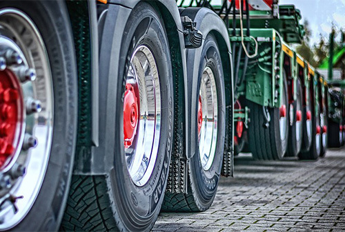 wheels of a truck