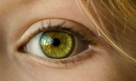 woman's green eye